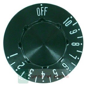 70-012 Infinite Switch Knob 2 25 In Diameter Off 10 1 For Thermostat Black With White Print Model 22-1108