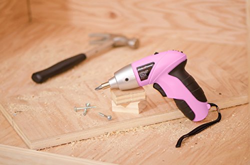 Cordless Screwdriver Set Pp481 3 6v Electric Rechargeable Mini Drill With Led Work Light And 11 Piece Bit Pink