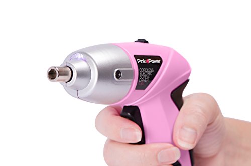 Cordless Screwdriver Set Pp481 3 6v Electric Rechargeable Mini Drill With Led Work Light And 11 Piece Bit Pink