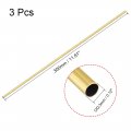 Uxcell Brass Round Tube 300mm Length 3mm Od 0 2mm Wall Thickness Seamless Straight Pipe Tubing 3 Pcs