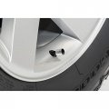 Ipick Image For Chevrolet Corvette C7 Stingray Logo In Black On Shining Silver Aluminum Cylinder-style Tire Valve Stem Caps