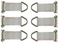 6 Pack Of E Track Tie Off With D Ring White 