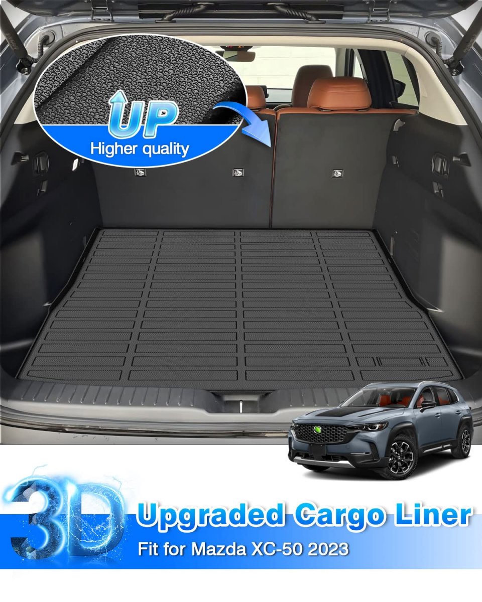 Cargo Liner For Mazda Cx-50 2023 2024 All Weather Rear Trunk Mat Waterproof Tpe High Side Custom Fit Tray Black