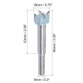 Uxcell Forstner Drill Bits 19mm Tungsten Carbide Wood Hole Saw Auger Opener Woodworking Hinge Drilling Boring Bit Cutter Blue