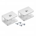 Glass Shelf Bracket Aluminum Alloy Clamp Clip Holder Rectangle For 8-10mm Thickness 2pcs 