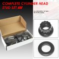 12-point Cylinder Head Stud Hex Nut Kit Compatible With Small Block Sbc 265 267 283 302 305 307 327 350 383 400 55-00