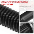 12-point Cylinder Head Stud Hex Nut Kit Compatible With Small Block Sbc 265 267 283 302 305 307 327 350 383 400 55-00