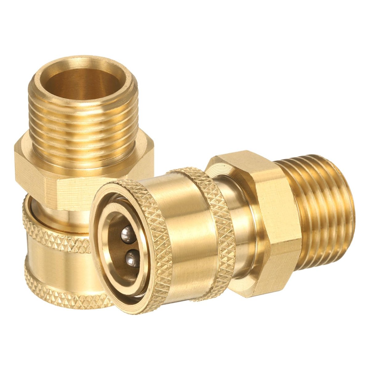 2pcs Pressure Washer Adapter 1 4 Female Quick Plug To G1 2 Male Connect Fittings Brass Swivel For Power Washers Hose