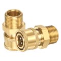2pcs Pressure Washer Adapter 1 4 Female Quick Plug To G1 2 Male Connect Fittings Brass Swivel For Power Washers Hose 