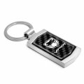 Ipick Image For Dodge Viper Logo Real Black Carbon Fiber Chrome Metal Case Key Chain Keychains Official Licensed