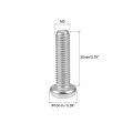 Uxcell M5x20mm Machine Screws Pan Phillips Cross Head Screw 304 Stainless Steel Fasteners Bolts 20pcs