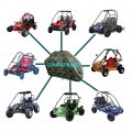 Qymoto 2-seater Go Kart Cover Coleman Kt196 Storage All Weather Protection Heavy Duty 420d Outdoor Waterproof Windproof Camo