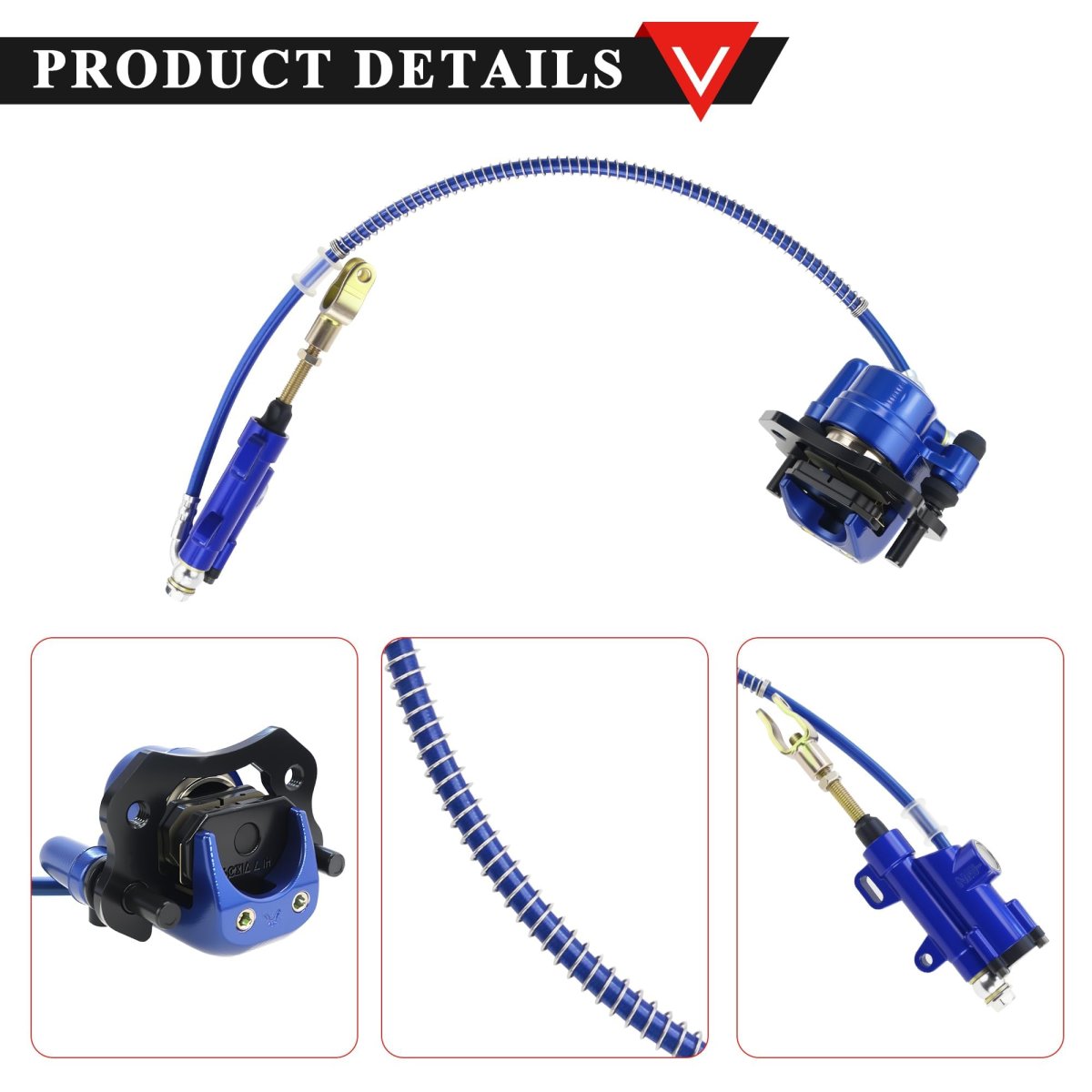 Rear Atv Brake Kit With Master Cylinder Caliper And 6 22 In Disc Rotor For 50cc 70cc 90cc 110cc 125cc Chinese Taotao Kids Four