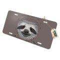 Graphics More Cute Sloth Face Novelty Metal Vanity Tag License Plate