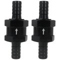 3 8 In Fuel Check Valve One Way Inline Non Return For Diesel Gasoline 10mm Od Aluminum Alloy Black 2 Pack