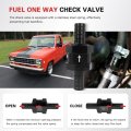 3 8 In Fuel Check Valve One Way Inline Non Return For Diesel Gasoline 10mm Od Aluminum Alloy Black 2 Pack
