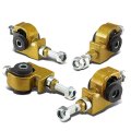 Auto Dynasty Front Upper Control Arm Adjustable Camber Bushing Kit For Accord Civic Del Sol Prelude Integra Steel Alloy Gold