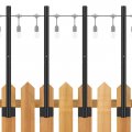 4 Pack 2 8 Ft String Light Poles Outdoor Fence Post Hanging Brackets Wall Mounting Stand For Patio Garden Backyard Wedding 