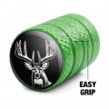 Deer Head Illustration Valve Stem Caps For Tire Rim Wheel Aluminum Green