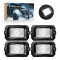 Mictuning C2 Curved White Led Rock Lights 4 Pods Underglow Compatible For Car Truck Offroad Atv Utv Boat