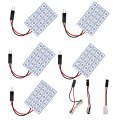 Blue 5050 24smd Led Panel Dome Light Lamp 5 Pack 12v Interior Car Reading With T10 Ba9s And Festoon Adapters Pl0021 