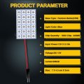 Blue 5050 24smd Led Panel Dome Light Lamp 5 Pack 12v Interior Car Reading With T10 Ba9s And Festoon Adapters Pl0021