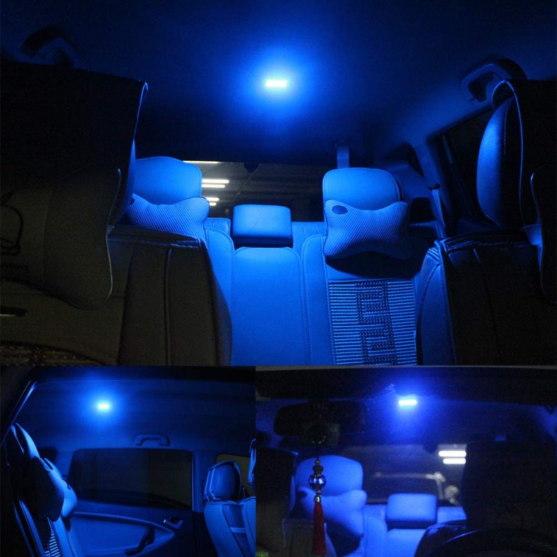 Blue 5050 24smd Led Panel Dome Light Lamp 5 Pack 12v Interior Car Reading With T10 Ba9s And Festoon Adapters Pl0021