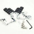 1 25 Chromed Front Clamps 4 Large Foot Pegs For Suzuki Vl Vz M800 C800 M109r M90 S50 C90 By Xkh
