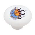 Sun And Moon Decorative High Gloss Ceramic Drawer Knob 