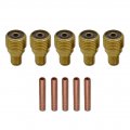 10pcs Tig Welding Gas Lens Collet Body 45v45 8 13n24 For Torch Wp 9 20 And 25 1 