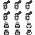 Set 6 Fuel Injectors Connector Plug Harness Wire 16600-38y10 Fits 96-04 Replacement For Nissan Frontier Pathfinder Xterra 3 3l