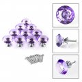 Uxcell Diamond Shape Crystal Glass 30mm Kitchen Cabinet Door Drawer Knob Cupboard Dresser Wardrobe Pull Handle With Screws
