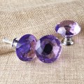 Uxcell Diamond Shape Crystal Glass 30mm Kitchen Cabinet Door Drawer Knob Cupboard Dresser Wardrobe Pull Handle With Screws