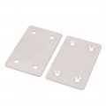 Uxcell Metal Rectangle 4 Holes Flat Mending Repair Plates Brackets Fasteners 5pcs