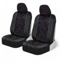 Bdk Black Stardust Car Seat Covers For Fronts 2 Count Glitter Pattern Seat Cover Set With Matching Headrest Sideless Design 