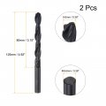 Uxcell 6542 High Speed Steel Straight Shank Twist Jobber Drill Bit Fully Ground Black Oxide Bits 9 6mm Diameter 125mm Total