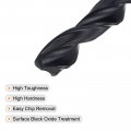 Uxcell 6542 High Speed Steel Straight Shank Twist Jobber Drill Bit Fully Ground Black Oxide Bits 9 6mm Diameter 125mm Total
