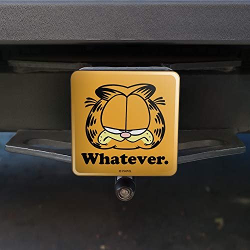 Garfield Whatever Face Tow Trailer Hitch Cover Plug Insert For 1 25 Receivers Durable Black Abs Plastic With Uv Resistant Resin