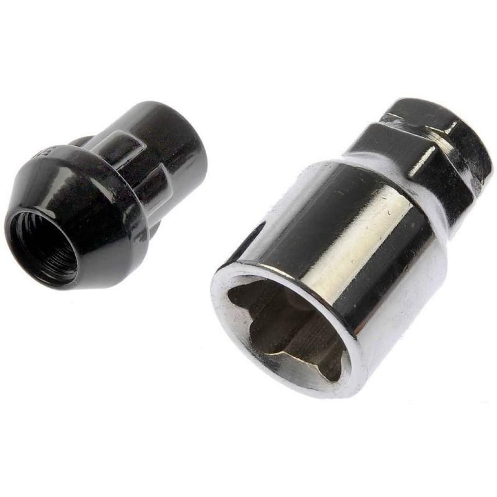 Toyota Corolla 2019 2020 2021 Wheel Lock Set Steel Chrome Finish 5 Bolt Grade Acorn Nut Head Style External Design Pattern