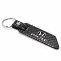 Ipick Image For Honda Pilot Real Carbon Fiber Blade Style With Black Leather Strap Key Chain