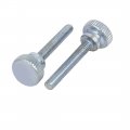 Uxcell M4x25mm Flat Knurled Head Fully Threaded Thumb Screws Bolts Fastener 15pcs