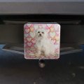 Maltese Puppy Dog Hearts Love Tow Trailer Hitch Cover Plug Insert