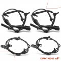 A-premium Abs Wheel Speed Sensor Compatible With Ford Models Explorer 2011-2012 Front And Rear Driver Passenger Side 4-pc Set