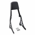Httmt Mt146-bk Black Backrest Sissy Bar With Leather Pad Compatible 1995-2003 H-d Sportster 883 Xl883 1200 Xl1200