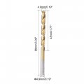 Uxcell 4 9mm Drill Bits High Speed Steel Straight Shank 86mm Length Twist Bit Fully Ground Titanium Coated 2 Pcs