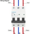 Baomain Ac Miniature Circuit Breaker 400v 50hz 6000a 3 Pole C65 Mcb Din Rail Mount Mbm6c-3p 10a