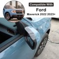 Car Rear View Mirror Rain Visor Guard Frame Compatible With Ford Maverick 2022 Side Eyebrow Waterproof Auto Smoke Sun