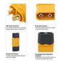 20 Pcs Xt60 Male Female Connector For Amass Xt60h Plug Gold Plated With Protective Shell