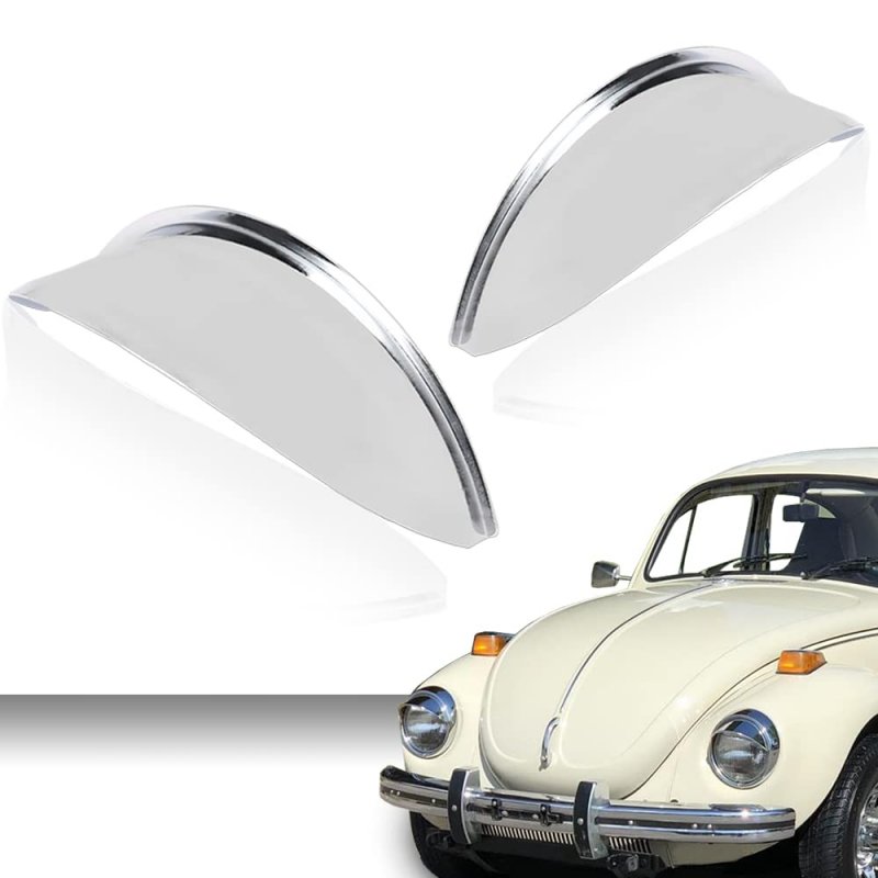 Headlight Headlamp Visors Pair 7 Heavy Duty Chrome Shields Trim Caps Custom Car