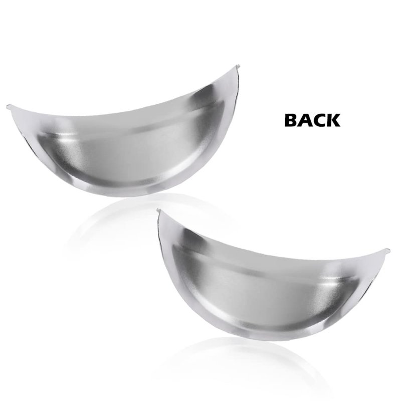 Headlight Headlamp Visors Pair 7 Heavy Duty Chrome Shields Trim Caps Custom Car